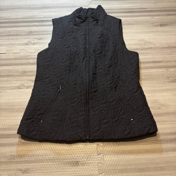 DB Established 1962 Women's Black Quilted Pattern Zip Up Vest - Picture 1 of 3